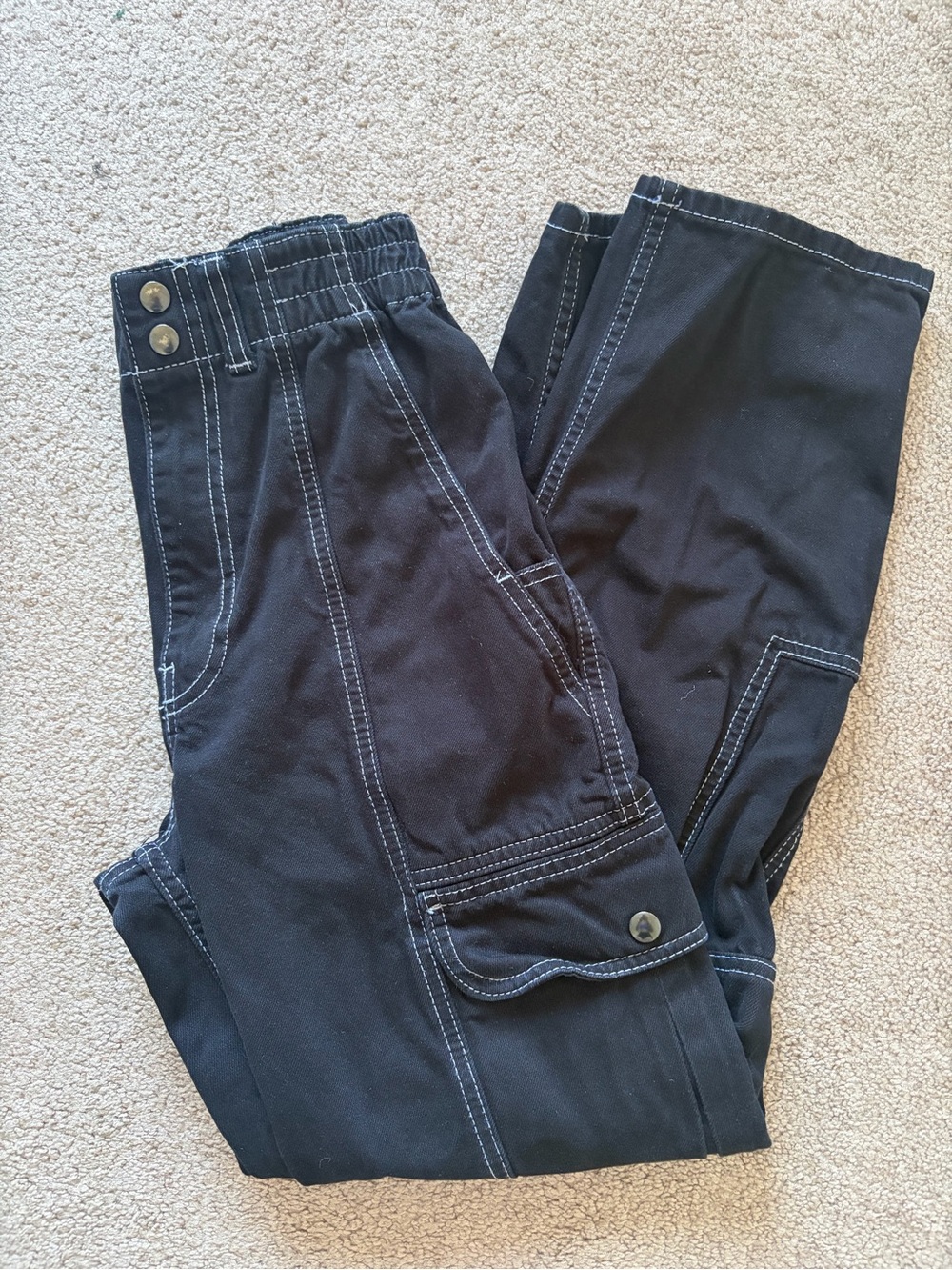 🦋 BDG - Black Cargo Jeans - Size 25 - Relaxed Skate Fit